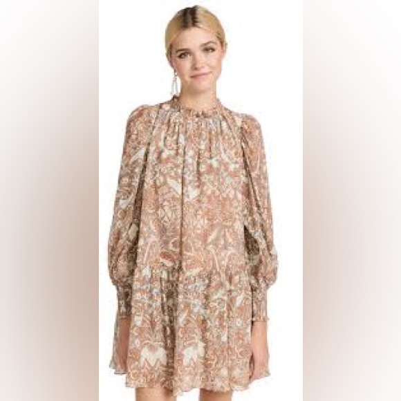 Ulla Johnson Maja long sleeved chiffon mini dress EUC size 4 - Picture 4 of 17